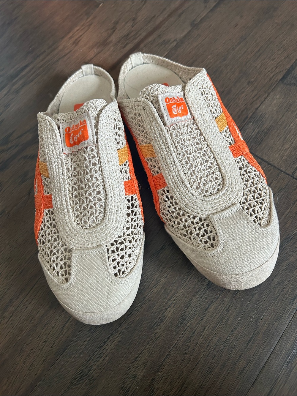Onitsuka Tiger Mexico 66 Sabot Oatmeal Habanero Mesh Clogs Size 38 - Picture 4 of 8